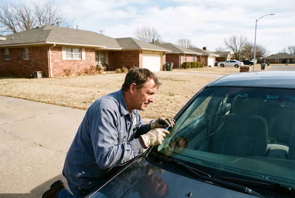 Inspecting windshield damage
