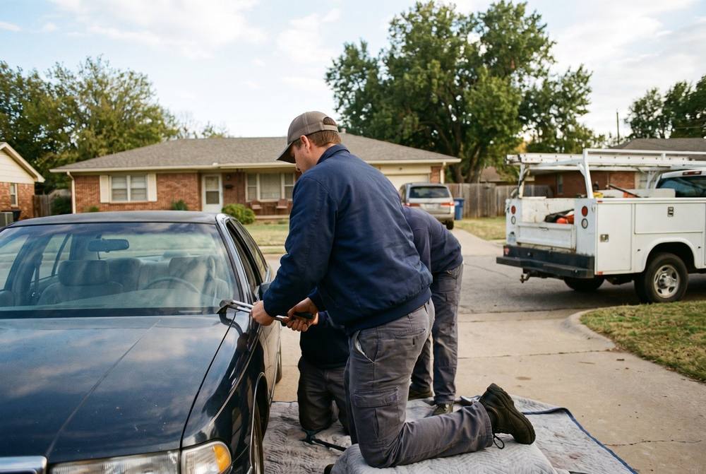 Mobile windshield replacement
